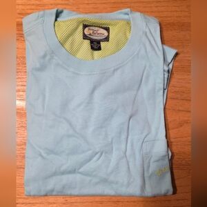 Tommy Bahama Light Blue and Yellow Mesh T-Shirt